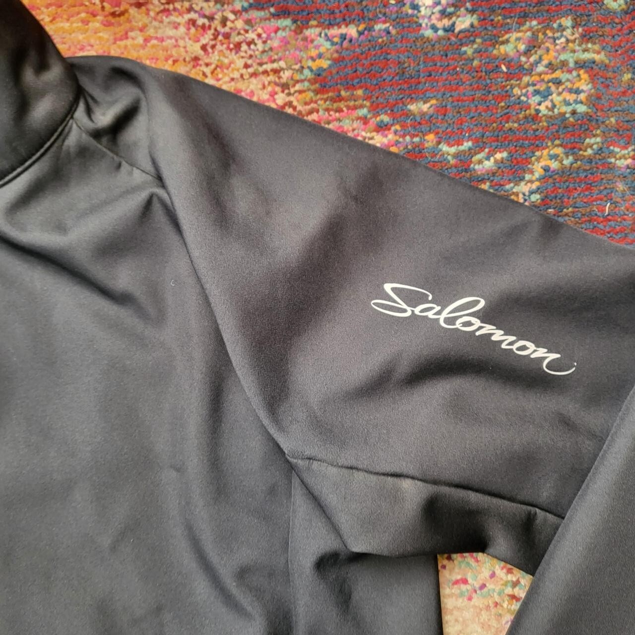 Salomon Donna XL Nero Morbido Conchiglia Pile Foderato Pile Gorpcore Escursionismo