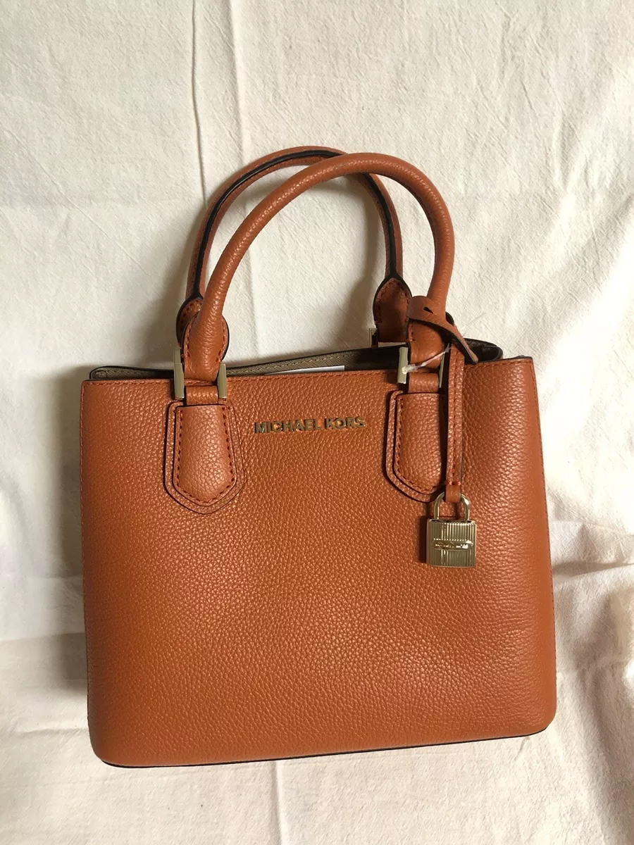 NWT MICHAEL KORS ADELE LEATHER MESSENGER CROSSBODY SATCHEL PERSM