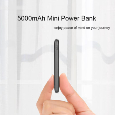 5000mAh Power Bank for Phone  2 USB Output Battery Pack Travel Small Power Bank
