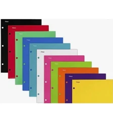 Mead Five Star 4 Pocket Paper Folder Assorted Colors (5-Pack) New