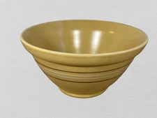 Over & Back--Yellowware--8" Bowl--Brown & White Stripes--#135P