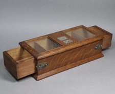 George Betjemann & Sons Victorian Silver Mounted Spring Mechanism Humidor, 1893