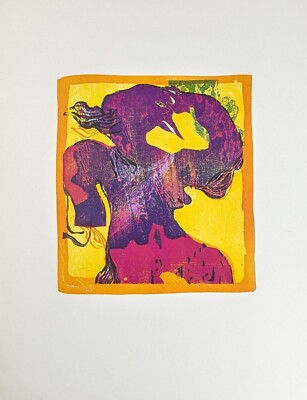 Peer Tungsten, Minnelieder Themed Woodblock Print, Unsigned