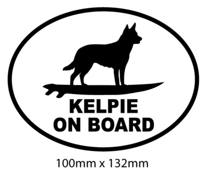 Kelpie On Board Dog Sticker Decal In White Popular - Ireland - Foto 2