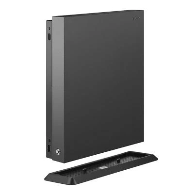 XBOX One X Console Vented Vertical Stand Dock - Black Holder Base Cooling Table