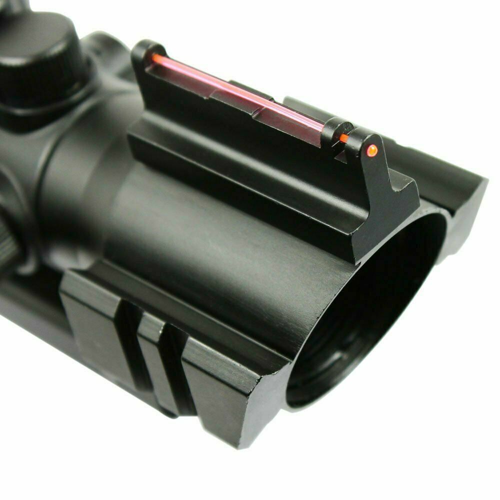 4X32 Tactical Rifle Scope - Tri-Illuminated Chevron Recticle Fiber