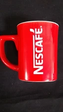 1 New Nescafe Red Cup Mug Coffee Ceramic Collectible 8oz  Gift FREE SHIPPING