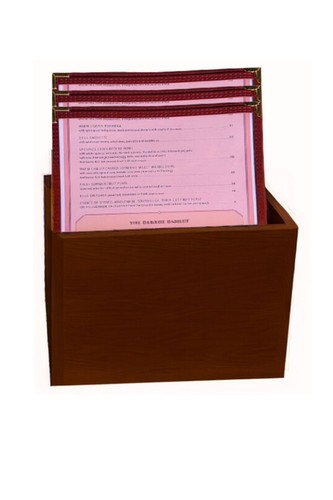 BISTRO MENU SINGLE A4 POCKET BLACK, BURGUNDY, GREEN or MOCHA - Picture 8 of 22