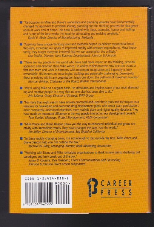 Break Out of the Box Hardcover 1996 by Mike Vance SIGNED COPY LN