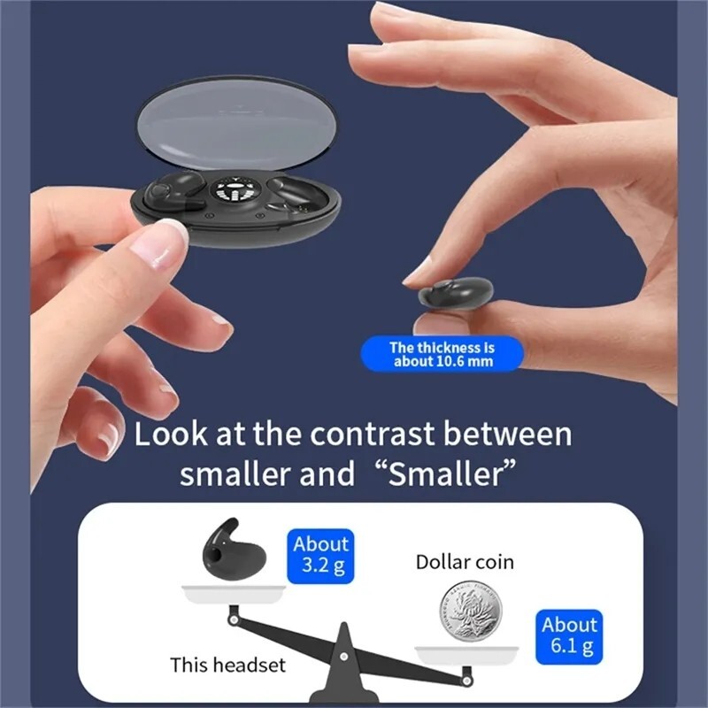 Bluetooth Earbuds Headset TWS5.3 Inear Wireless Earphone Invisible for ...