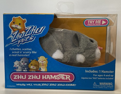 RARE! Zhu Zhu Pets Hamster ~ Grey & White Hamster ~ Num Nums ~ 86653