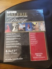 ILFORD GALERIE Prestige Smooth Pearl 8.5 x 11 Inkjet Photo Paper 100 SHEETS extr