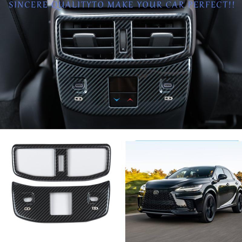 For Lexus RX 350 350h 500h 2023-25 Steel Carbon Fiber Rear Air Outlet Vent Frame