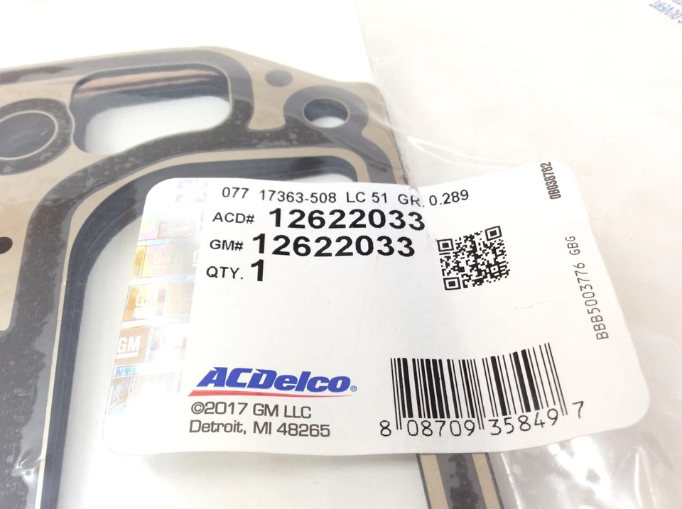 Junta de culata Chevrolet Corvette GM Performance LS9 6,2 L nueva OEM 12622033 Foto 3 de 3