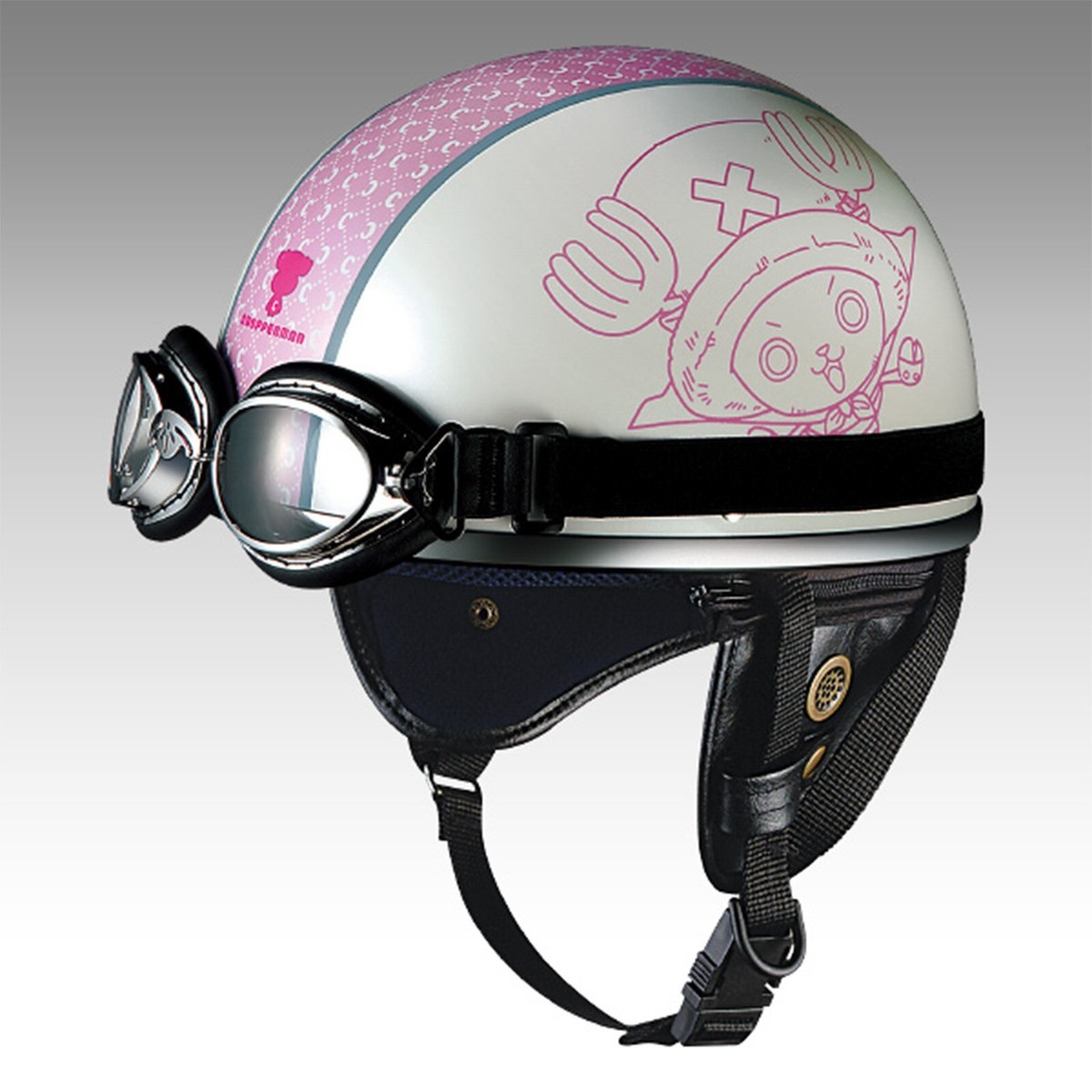 OGK ONE PIECE Motorcycle Helmet Tony CHOPPER MAN White PF-4 Goggles