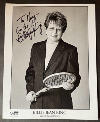 Billie Jean King Signed x 10 World Team Tennis