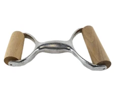 Double Beechwood Manual Pasta Pastry Roller with Aluminum Handle Made in Italy