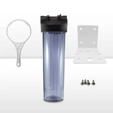 20" x4.5" Big Blue Clear Whole House Filter Housing 1" Ports W/ Pressure Release