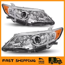 Pair Headlight Headlamp Assembly Passenger Driver For 2012-2014 Toyota Camry 12