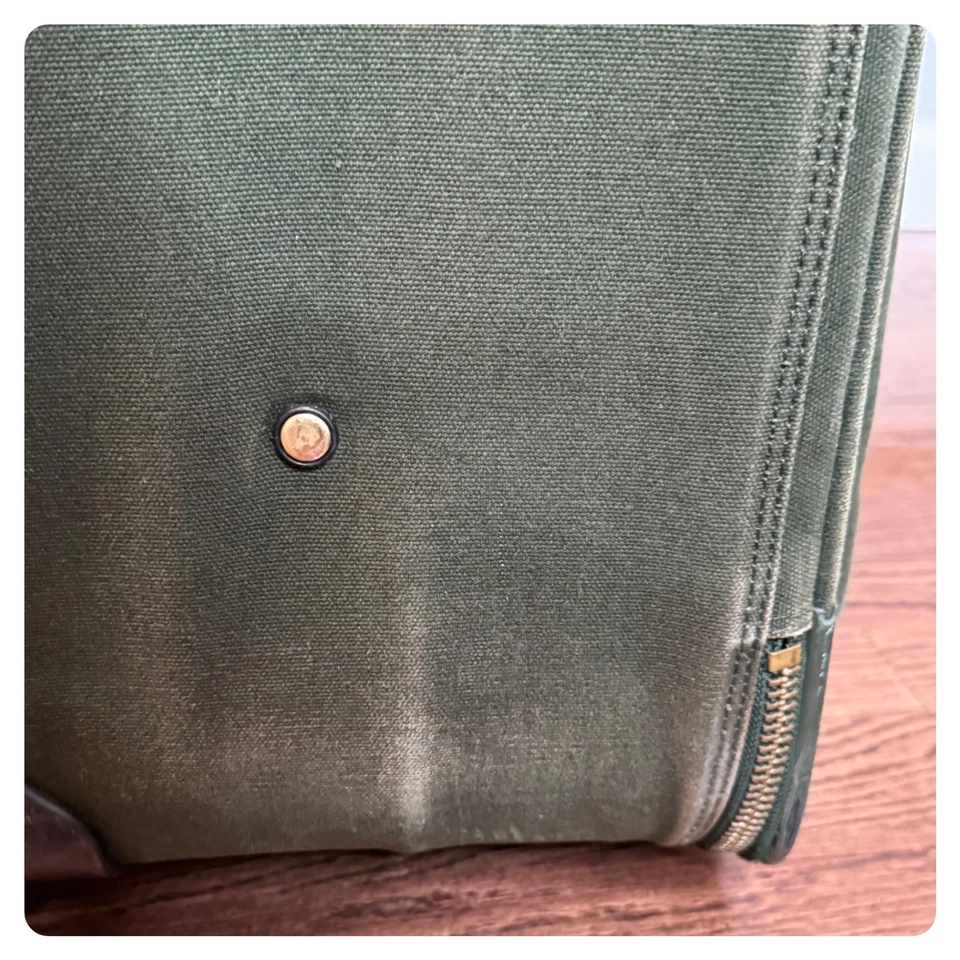 Maleta con ruedas Orvis Battenkill vintage 28" 20" lona cuero premium equipaje Foto 4 de 4