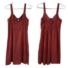 LOFT Women's Size S Lounge Shift Dress coral pink salmon v-neck mini