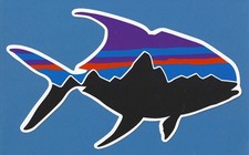 NEW PATAGONIA FITZ ROY PERMIT OUTDOOR FISHING STICKER DECAL APPROX. 8"x 4 3/4"