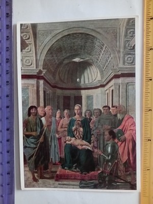 Vintage klassische Kunst Zeichnung Gemälde Postkarte Piero Della Francesca La Madonna B