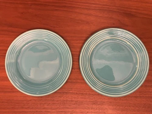 Vintage Bauer Pottery Monterey 6-1/2” Plates, Set of 2 - California 1930s