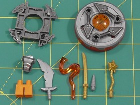 Lego Ninjago Nrg Kai vs Chokun 9591 Weapon Pack Spinner Parts Lot INCOMPLETE