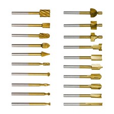 20Pcs Mini Rotary Woodworking File Set, Woodworking Carving Bits Milling Cutters