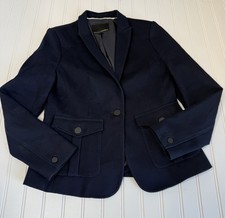 Banana Republic Suit Jacket Blazer Navy Blue 4 Petite Career