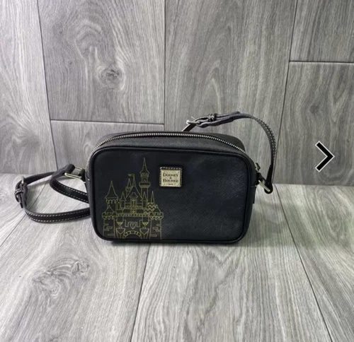Disneyland Gold Sleeping Beauty Castle Dooney & Bourke Crossbody Camera Bag - Picture 4 of 8
