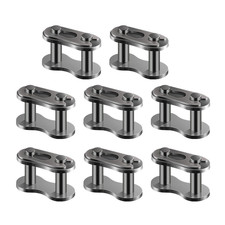 8pcs 420 Chain Master Links, Steel Alloy Heavy Duty Roller Chain Connector Link