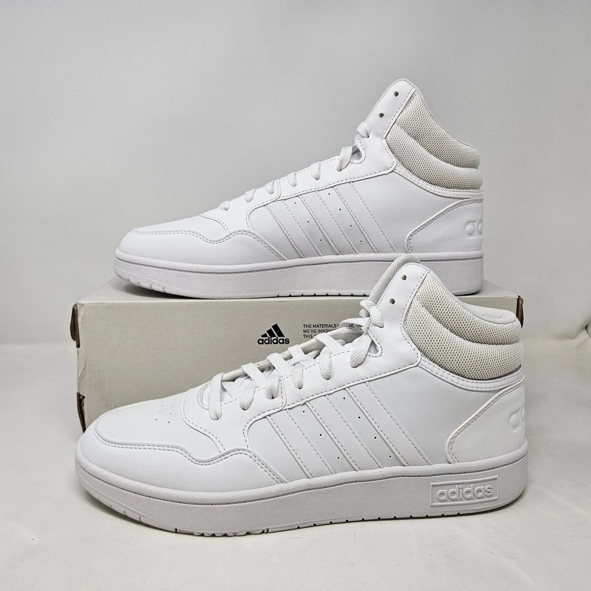 Adidas Hoops 3.0 Mid Men\'s Size 11 Athletic Sneaker White Basketball Court adidas Hoops 3.0 MID White for Sale | Authenticity  main image 2