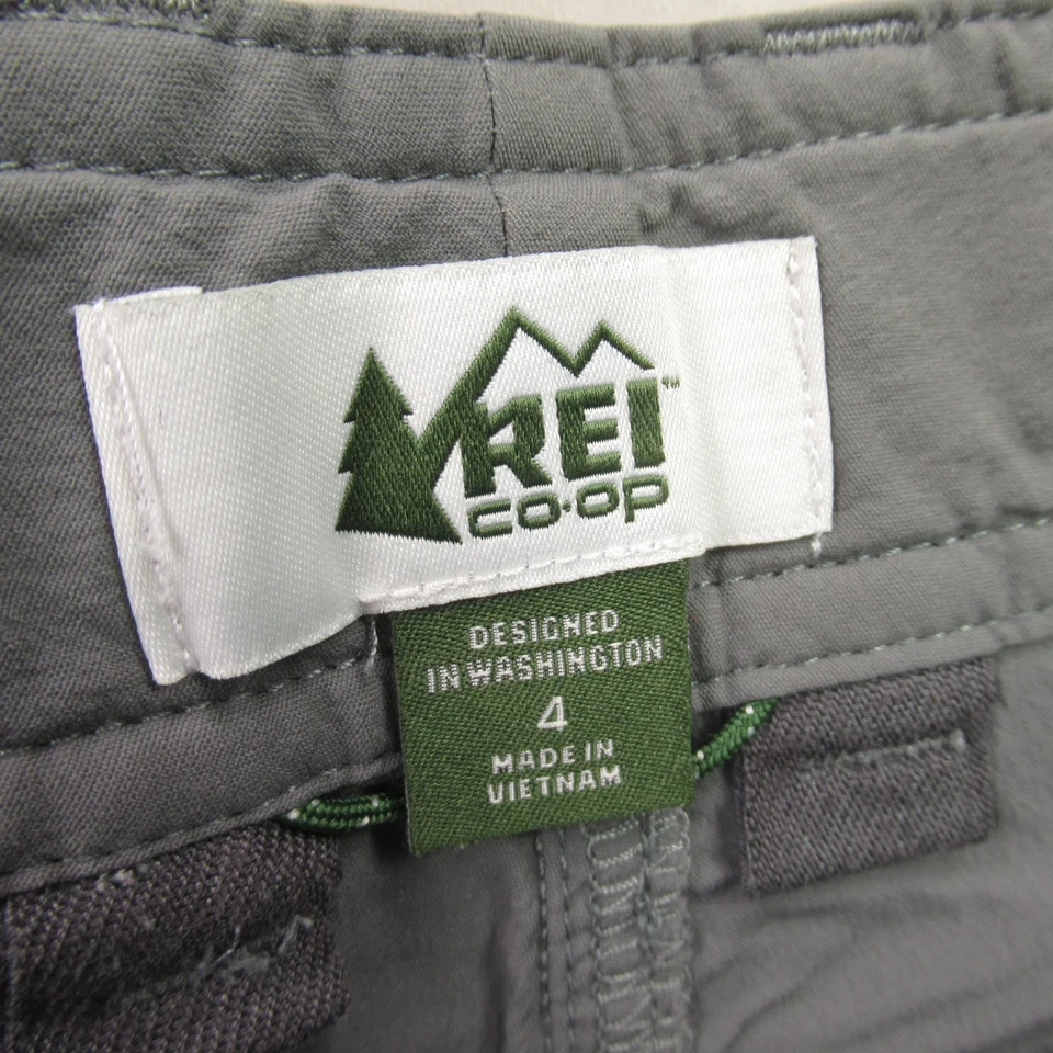 Pantalones Cortos REI Mujer 4 Bolsillos Ligeros Exterior Carga Gris Informal Foto 4 de 4