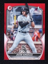 2023 Bowman Draft Red 4/5 Jacob Gonzalez #BD-167 0w3