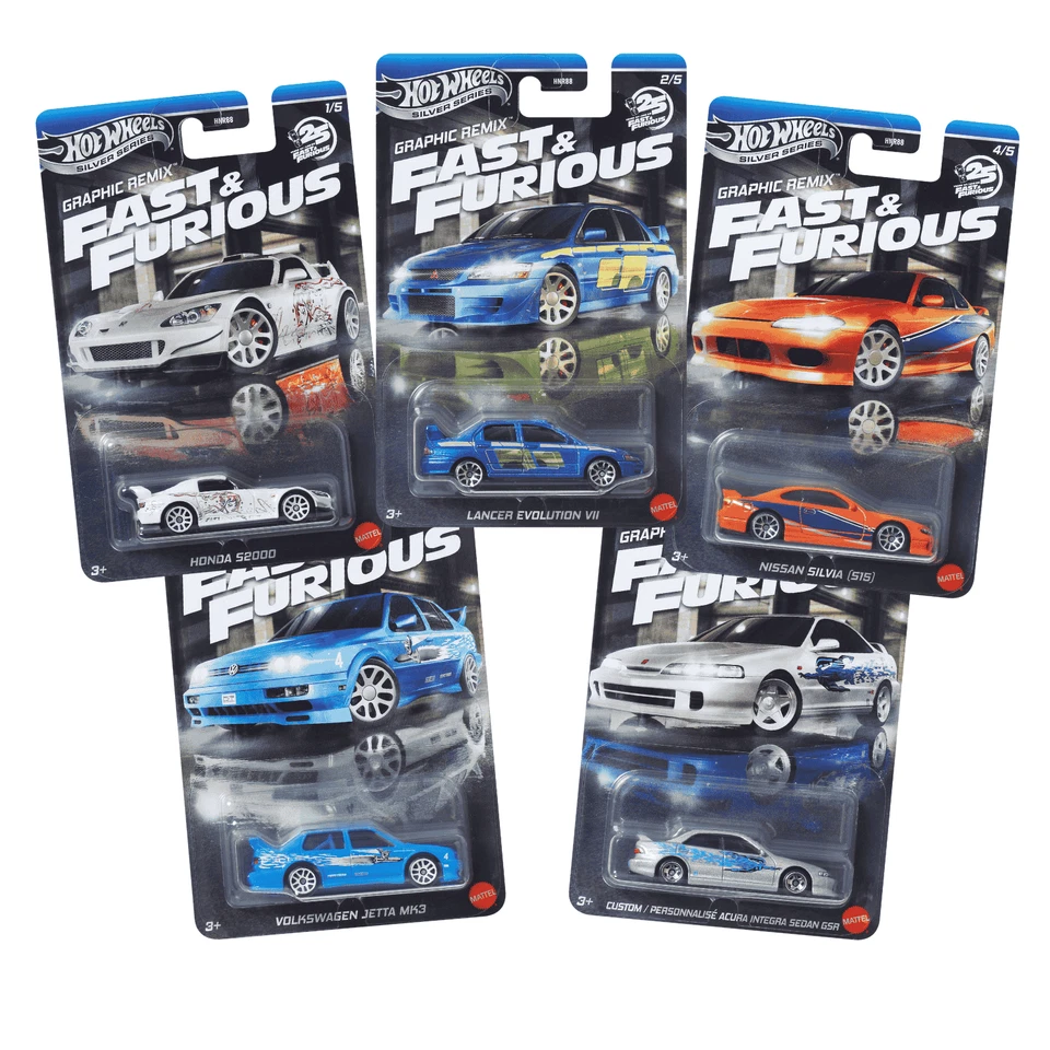 MATTEL Hot Wheels HNR88 Fast & Furious 5er Bundle 2025