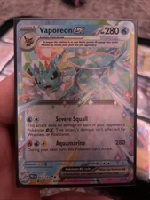 Pokémon TCG Vaporeon EX Double Rare Holo Card 23/131 Prismatic Evolutions