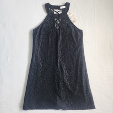 NWT Candie's Size S Mini Black Lace Dress Halter Top Whimsigoth