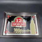 Vintage Genesee 12 HORSE ALE Beer Wood Framed Mirror Sign (15"x 20") VryGd