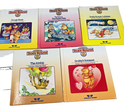 1985 Teddy Ruxpin Book Lot World of Wonder WOW Lot of 5