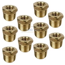 10 PC 1/2" Male x 1/4" Female Hex Reducer Bushing Adapter Pipe Reducing Fitting