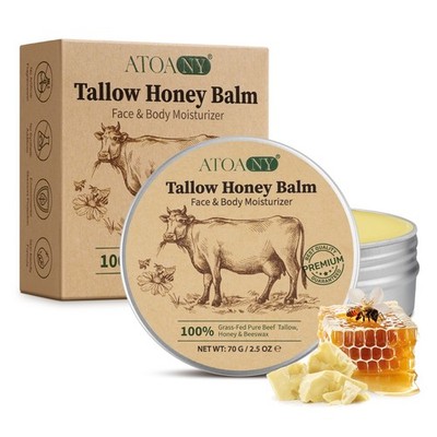 Beef Tallow Honey Balm Rindertalg Creme Gesicht Körper Honig Bienenwachs 70g