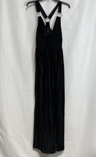 Guess Women's NWT Black Ribbed O-Ring Halter Maxi Dress Size M