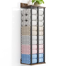 Towel Racks for Bathroom Wall Mounted with Wooden Storage Shelf