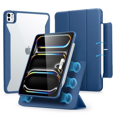 ESR iPad Pro 13 Rebound 360 Case M5 M4 Magnetic Stand Dark Blue