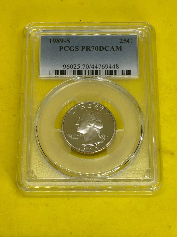 1989 S 25C Washington Quarter PCGS PR70DCAM - Image 3 of 4