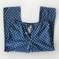 Vineyard Vines Fishbones X Print Blue Lounging Pants Men’s L 100% Cotton