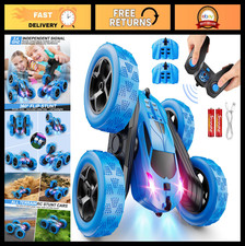 4WD Remote Control Stunt Car for Kids 6-12, LED Lights, 360 Flips, USB-C Batter