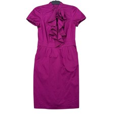 The Limited Ruffle Front Sheath Dress Pink Short Sleeve Business Casual Size 4